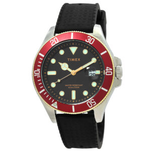 timex harborside coast quartz black dial men's watch tw2v27300