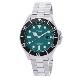 timex harborside coast quartz green dial men's watch tw2v91900