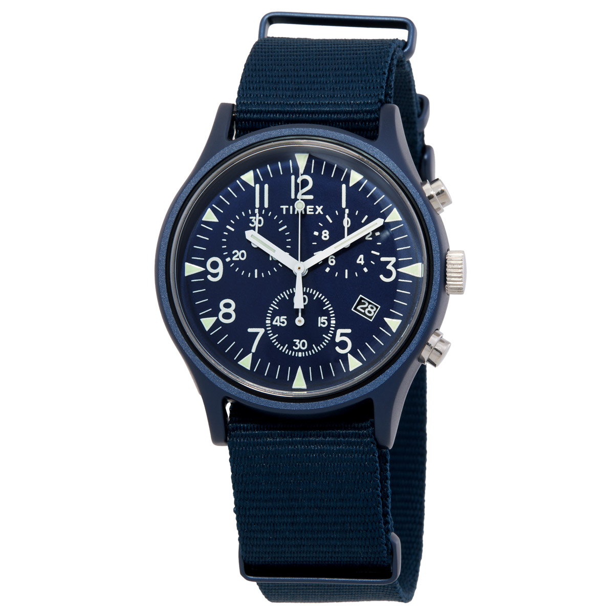 timex mk1 chronograph quartz blue dial men's watch tw2r67600 timex mk1 chronograph quartz blue dial men's watch tw2r67600