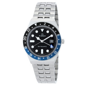 timex q timex quartz black dial men's watch tw2v38100