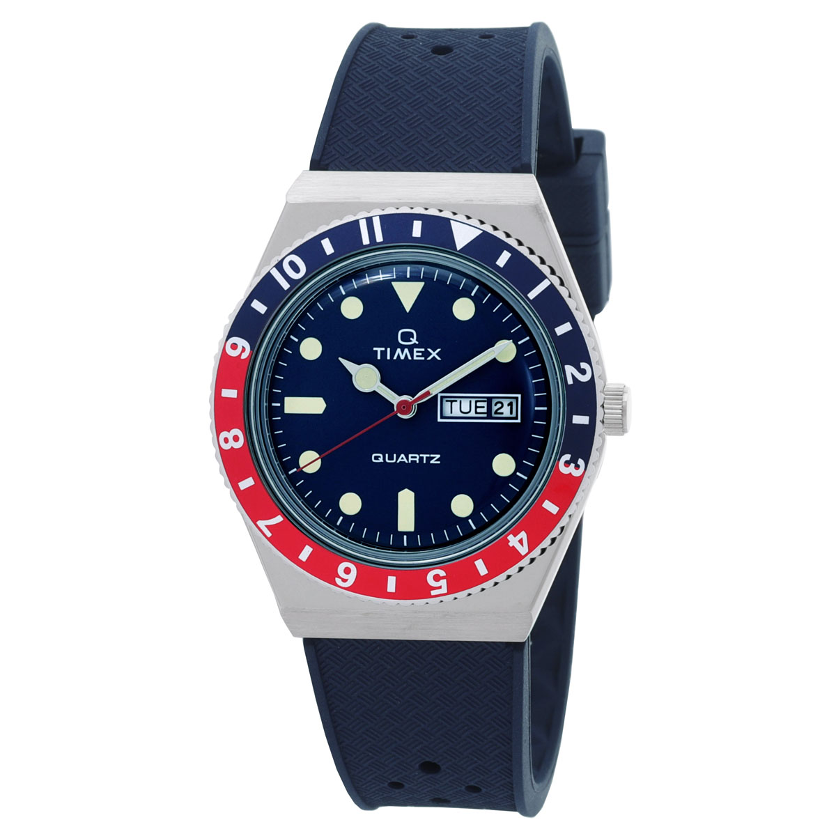 timex q timex quartz blue dial pepsi bezel men's watch tw2v32100 timex q timex quartz blue dial pepsi bezel men's watch tw2v32100