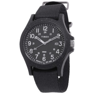 timex reclaim ocean quartz black dial men's watch tw2v81900jr