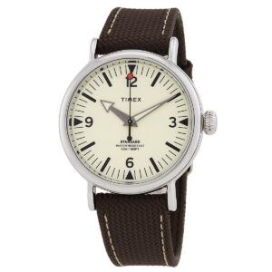 timex standard quartz cream dial men's watch tw2v44100