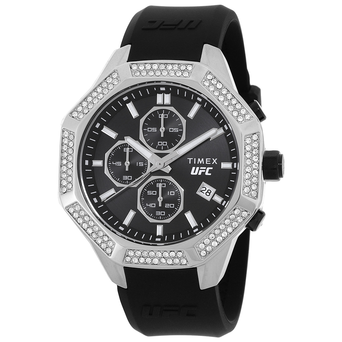 timex ufc king chronograph quartz crystal black dial men's watch tw2v99300jr timex ufc king chronograph quartz crystal black dial men's watch tw2v99300jr