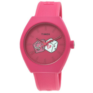 timex urban pop x fortnite quartz pink dial men's watch tw2w96800