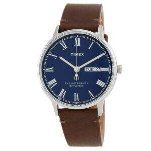 timex waterbury classic quartz blue dial men's watch tw2w14900