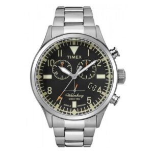 timex waterbury quartz black dial men's watch tw2r24900