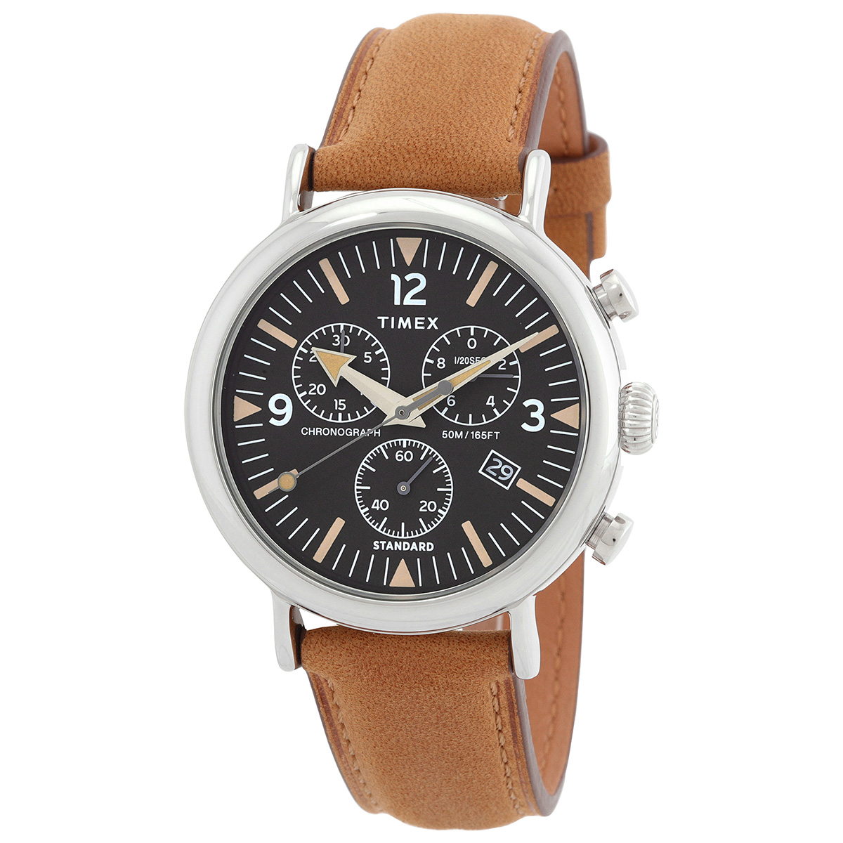 timex waterbury standard chronograph quartz black dial watch tw2w84500vq timex waterbury standard chronograph quartz black dial watch tw2w84500vq