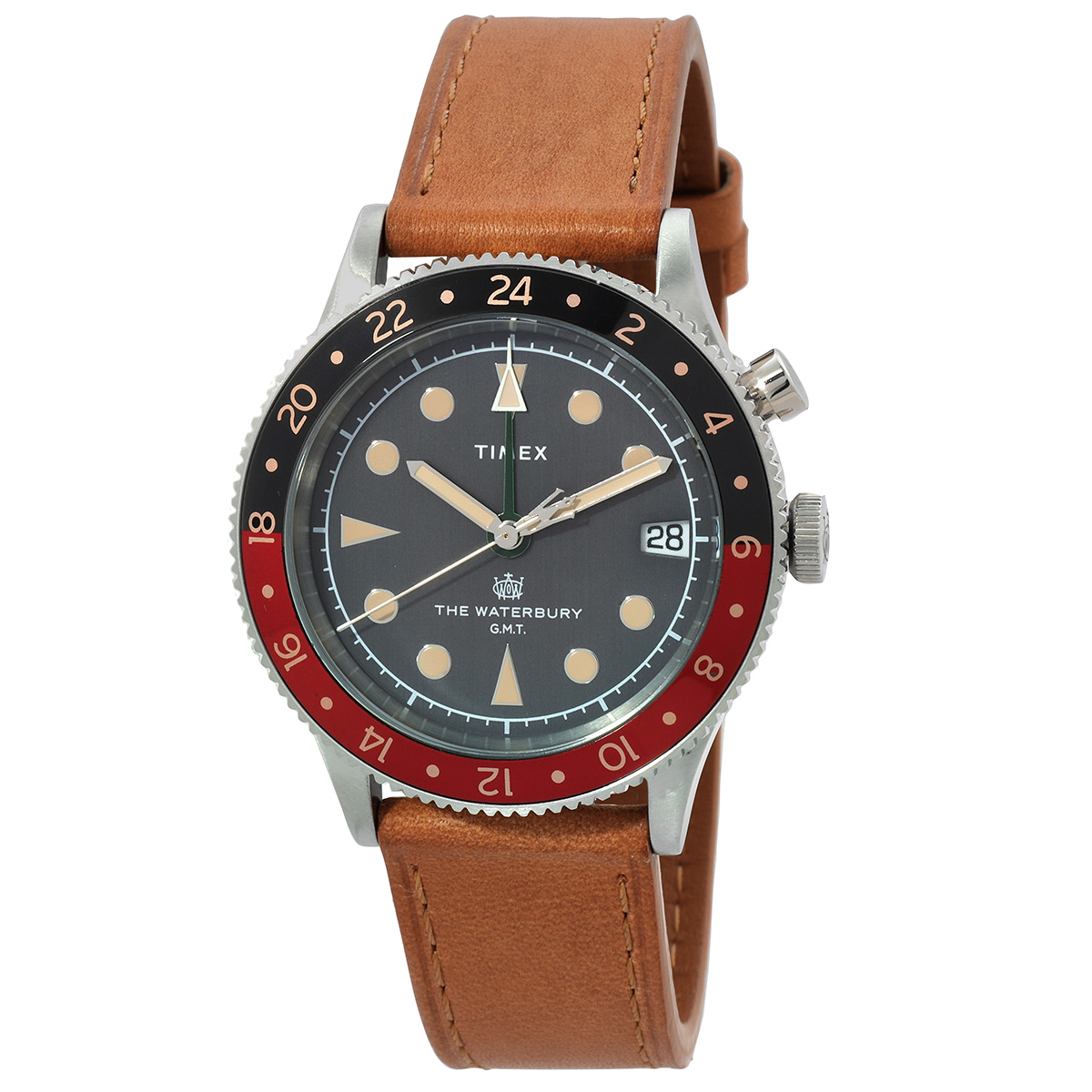 timex waterbury traditional gmt quartz coke bezel men's watch tw2v74000vq timex waterbury traditional gmt quartz coke bezel men's watch tw2v74000vq