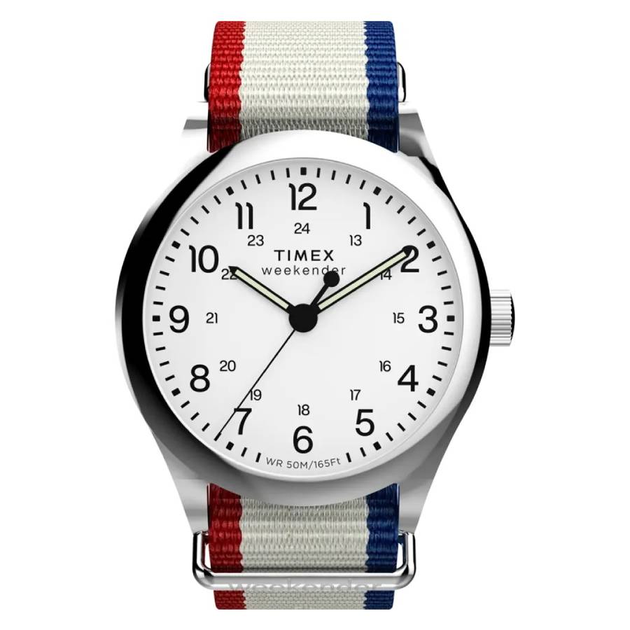timex weekender quartz white dial men's watch tw2y15500 timex weekender quartz white dial men's watch tw2y15500