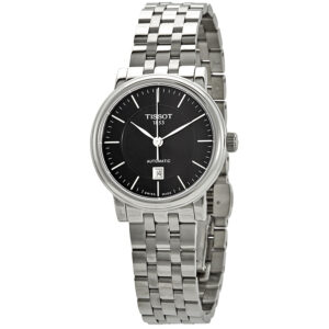 tissot carson automatic black dial ladies watch t122.207.11.051.00