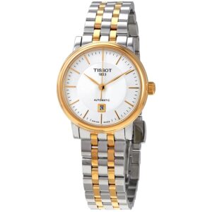 tissot carson automatic silver dial ladies watch t122.207.22.031.00