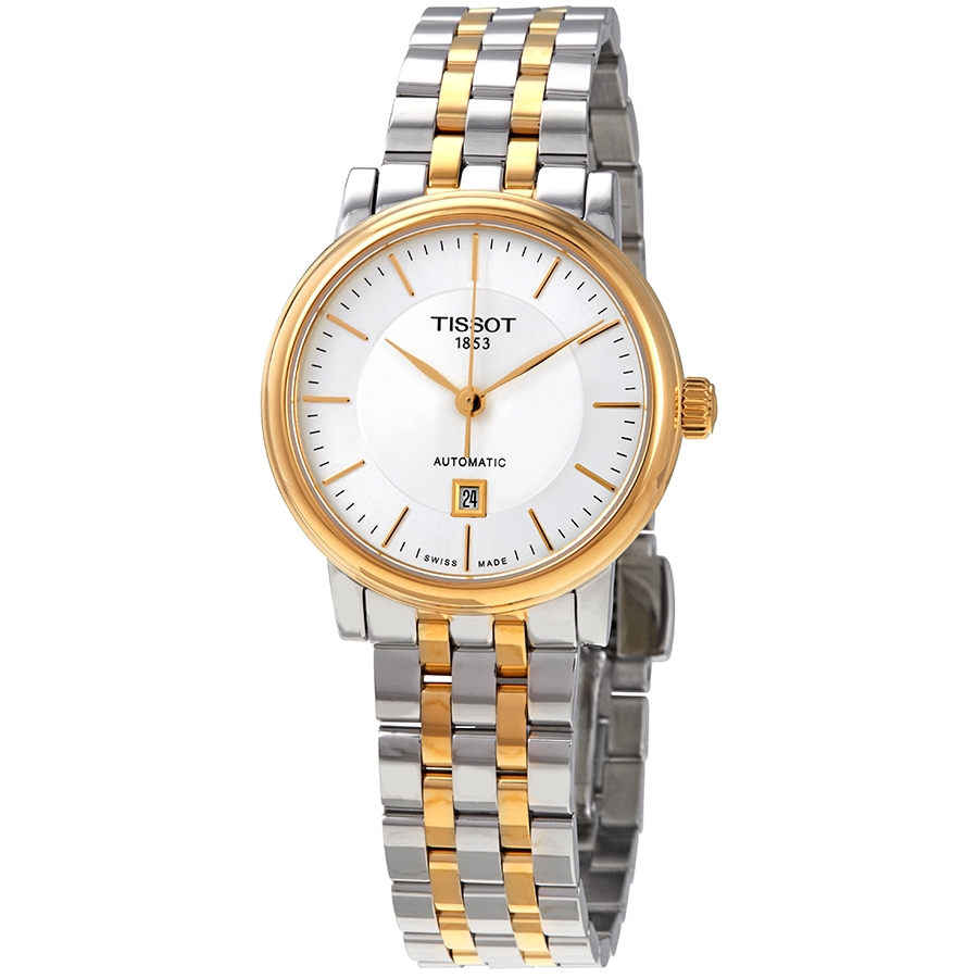 tissot carson automatic silver dial ladies watch t122.207.22.031.00 tissot carson automatic silver dial ladies watch t122.207.22.031.00