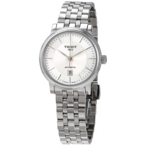 tissot carson automatic silver dial ladies watch t122.207.11.031.00