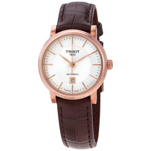 tissot carson automatic silver dial ladies watch t122.207.36.031.00