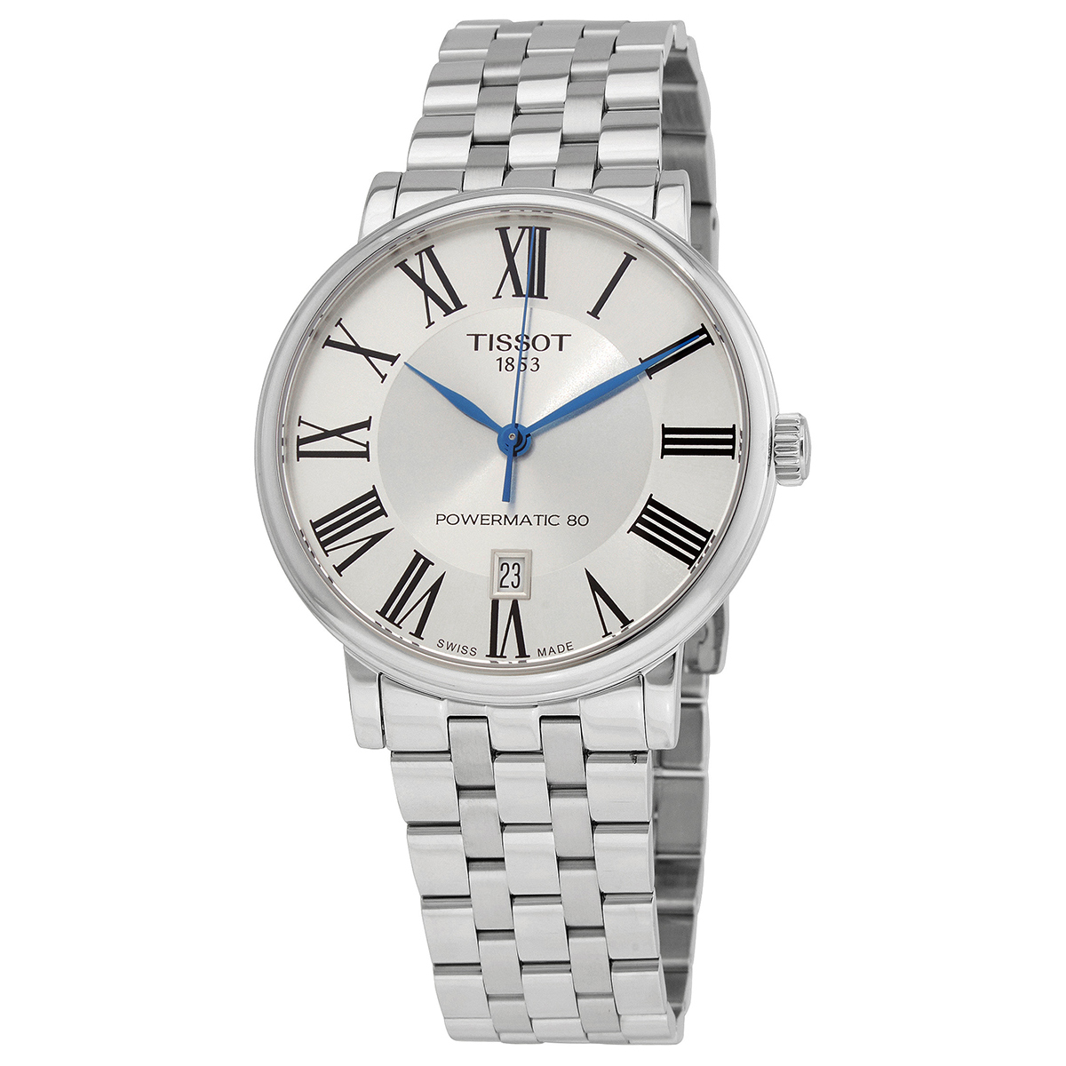 tissot carson powermatic 80 automatic silver dial men's watch t122.407.11.033.00 tissot carson powermatic 80 automatic silver dial men's watch t122.407.11.033.00