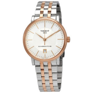 tissot carson powermatic automatic silver dial men's watch t122.407.22.031.01