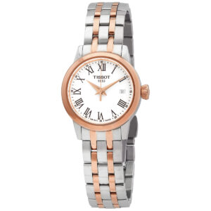 tissot classic dream quartz white dial ladies watch t129.210.22.013.00