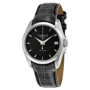 tissot couturier automatic black dial ladies watch t0352071605100