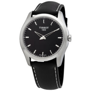 tissot couturier quartz black dial men's watch t0354461605102