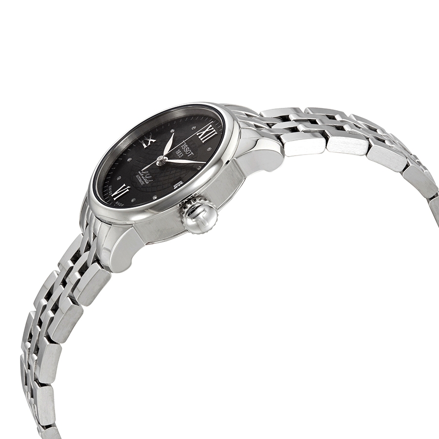tissot le locle automatic black diamond dial ladies watch t41.1.183.56 tissot le locle automatic black diamond dial ladies watch t41.1.183.56