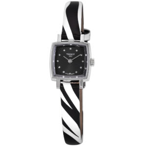 tissot lovely quartz diamond black dial ladies watch t058.109.17.056.00