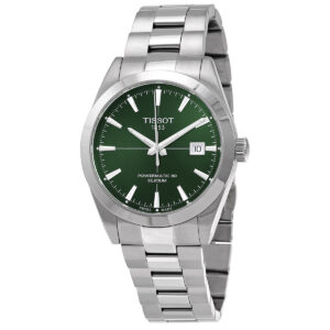 tissot gentleman powermatic 80 silicium automatic green dial men's watch t127.407.11.091.01