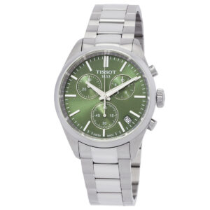 tissot pr 100 chronograph quartz green dial men's watch t150.417.11.091.00