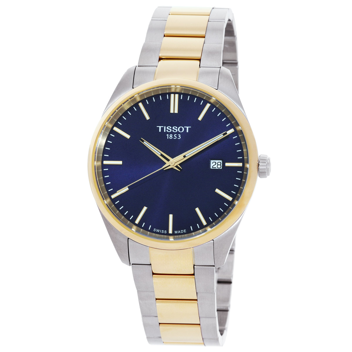 tissot pr 100 quartz blue dial two tone men's watch t1504102204100 tissot pr 100 quartz blue dial two tone men's watch t1504102204100