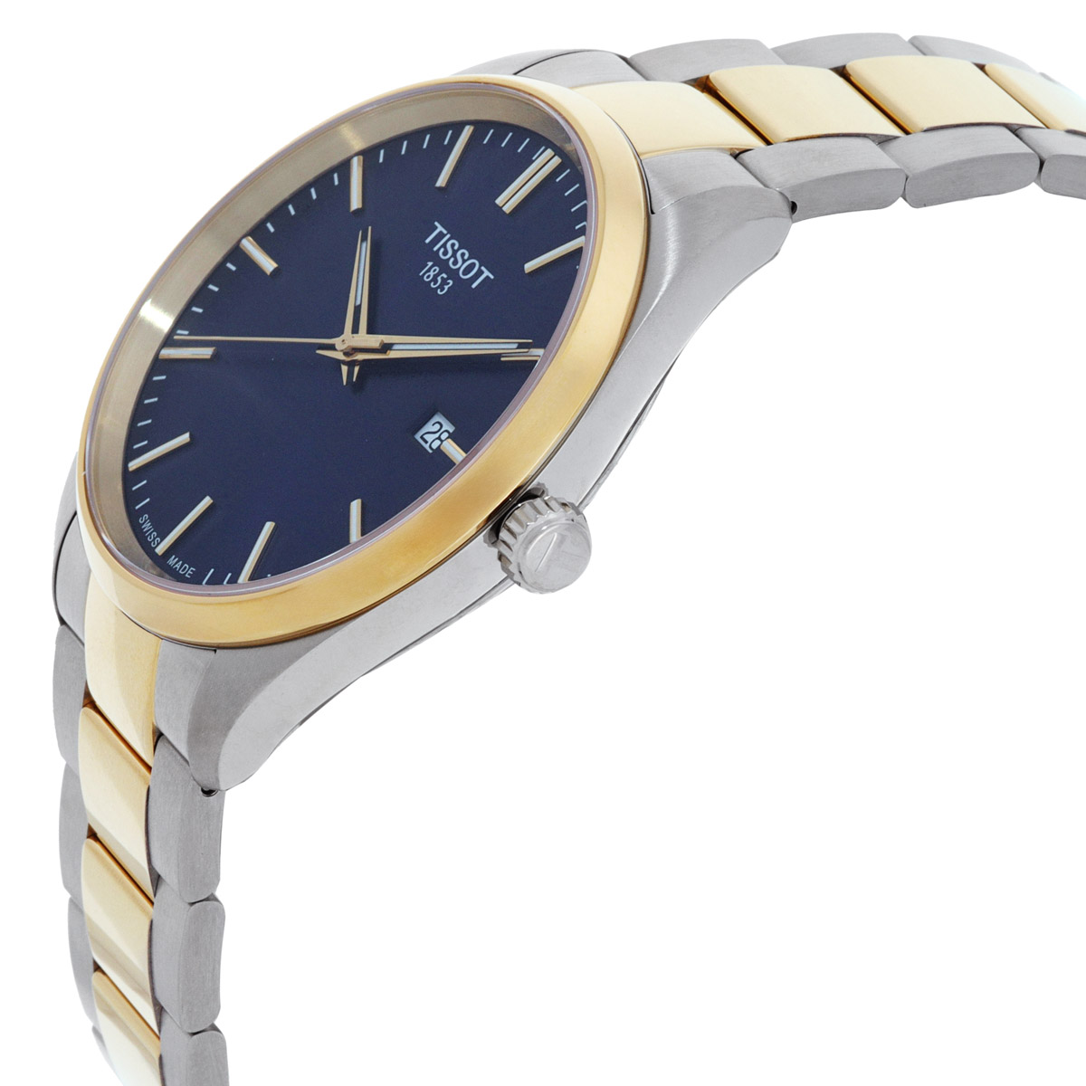 tissot pr 100 quartz blue dial two tone men's watch t1504102204100 tissot pr 100 quartz blue dial two tone men's watch t1504102204100