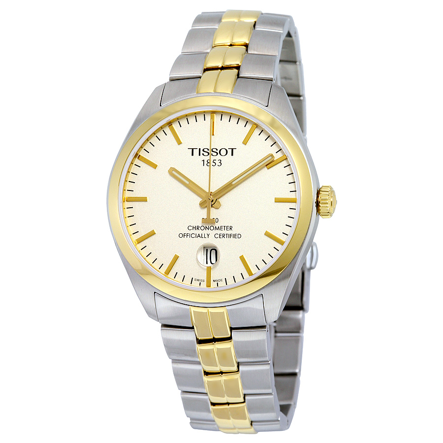 tissot pr100 chronometer two tone men's watch t1014512203100 tissot pr100 chronometer two tone men's watch t1014512203100