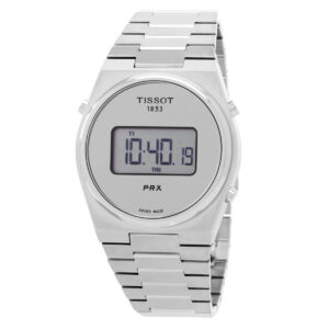 tissot prx digital quartz silver dial men's watch t1374631103000