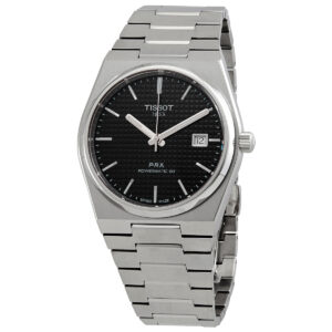 tissot prx powermatic 80 automatic black dial men's watch t137.407.11.051.00