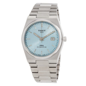tissot prx powermatic 80 automatic ice blue dial men's watch t137.407.11.351.00