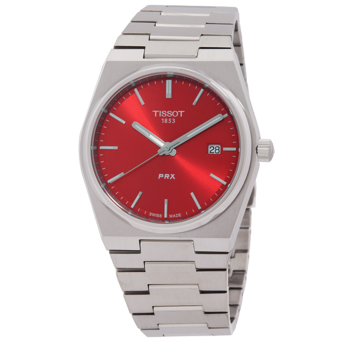 tissot prx quartz red dial men's watch t1374101142100 tissot prx quartz red dial men's watch t1374101142100