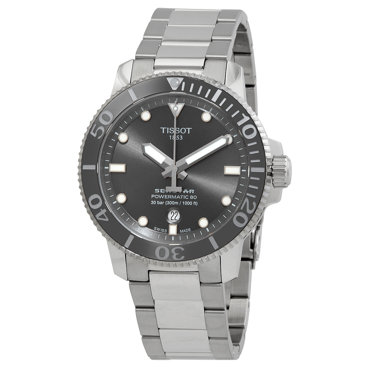 tissot seastar automatic grey dial men's watch t120.407.11.081.01 tissot seastar automatic grey dial men's watch t120.407.11.081.01