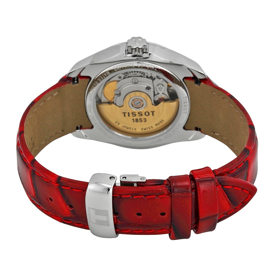 tissot couturier white dial red leather ladies watch t035.207.16.011.01 tissot couturier white dial red leather ladies watch t035.207.16.011.01