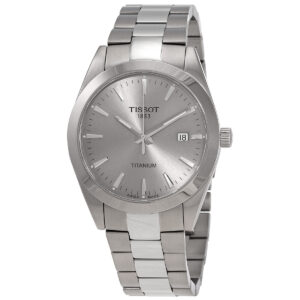 tissot t classic titanium quartz grey dial men's watch t127.410.44.081.00