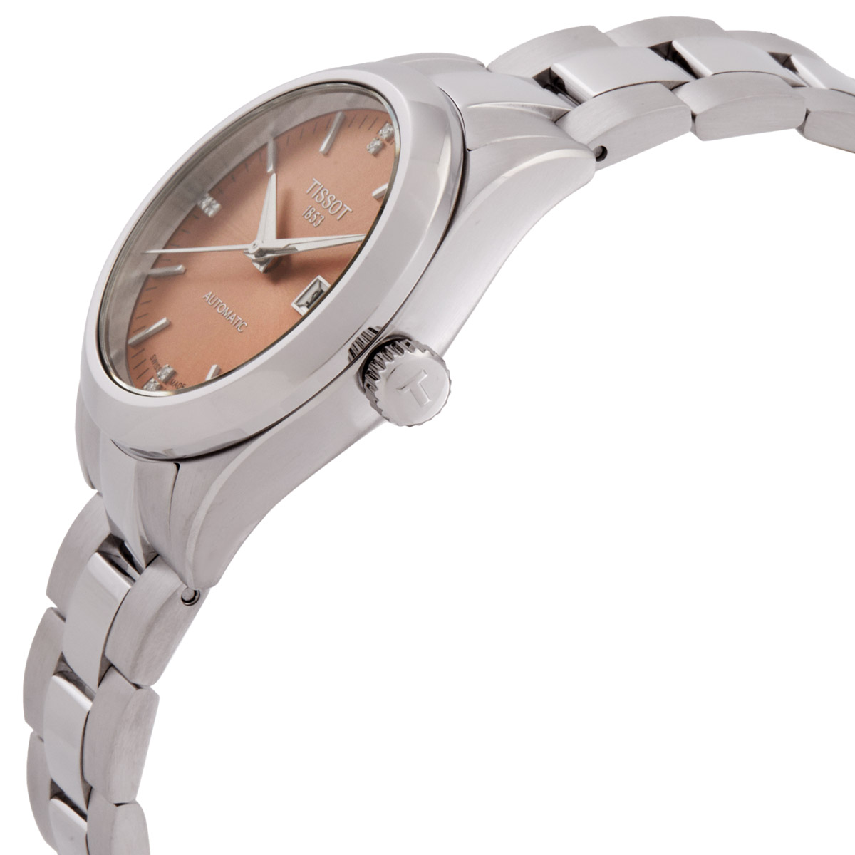 tissot t my lady automatic diamond pink dial watch t1320071133600 tissot t my lady automatic diamond pink dial watch t1320071133600