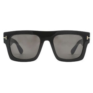 tom ford fausto smoke browline men's sunglasses ft0711 01a 53
