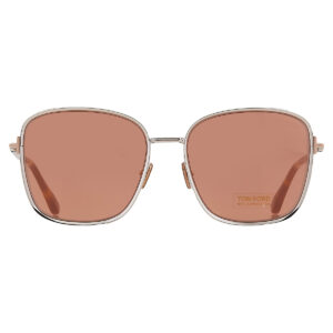 tom ford fern brown mirror square ladies sunglasses ft1029 12g 57