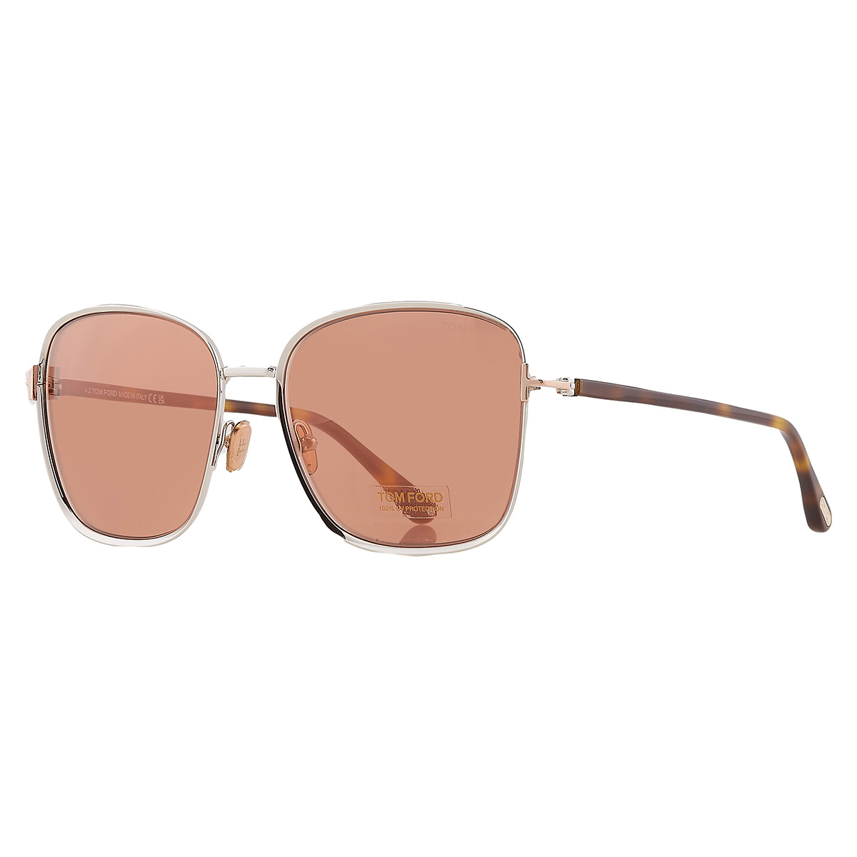 tom ford fern brown mirror square ladies sunglasses ft1029 12g 57 tom ford fern brown mirror square ladies sunglasses ft1029 12g 57