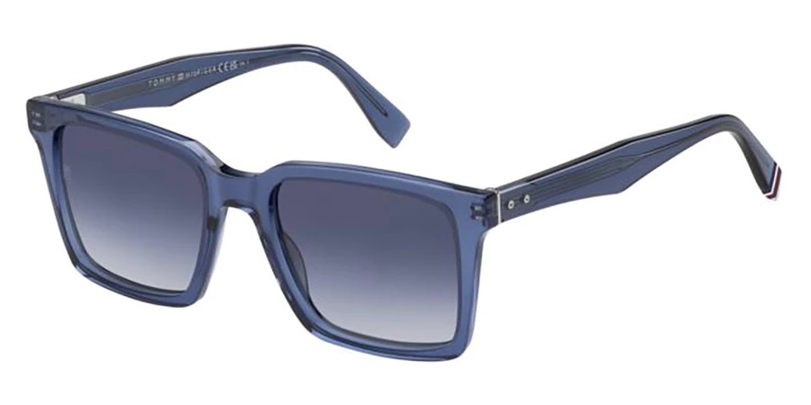tommy hilfiger blue shaded square men's sunglasses th 2067/s 0pjp/08 53 tommy hilfiger blue shaded square men's sunglasses th 2067/s 0pjp/08 53