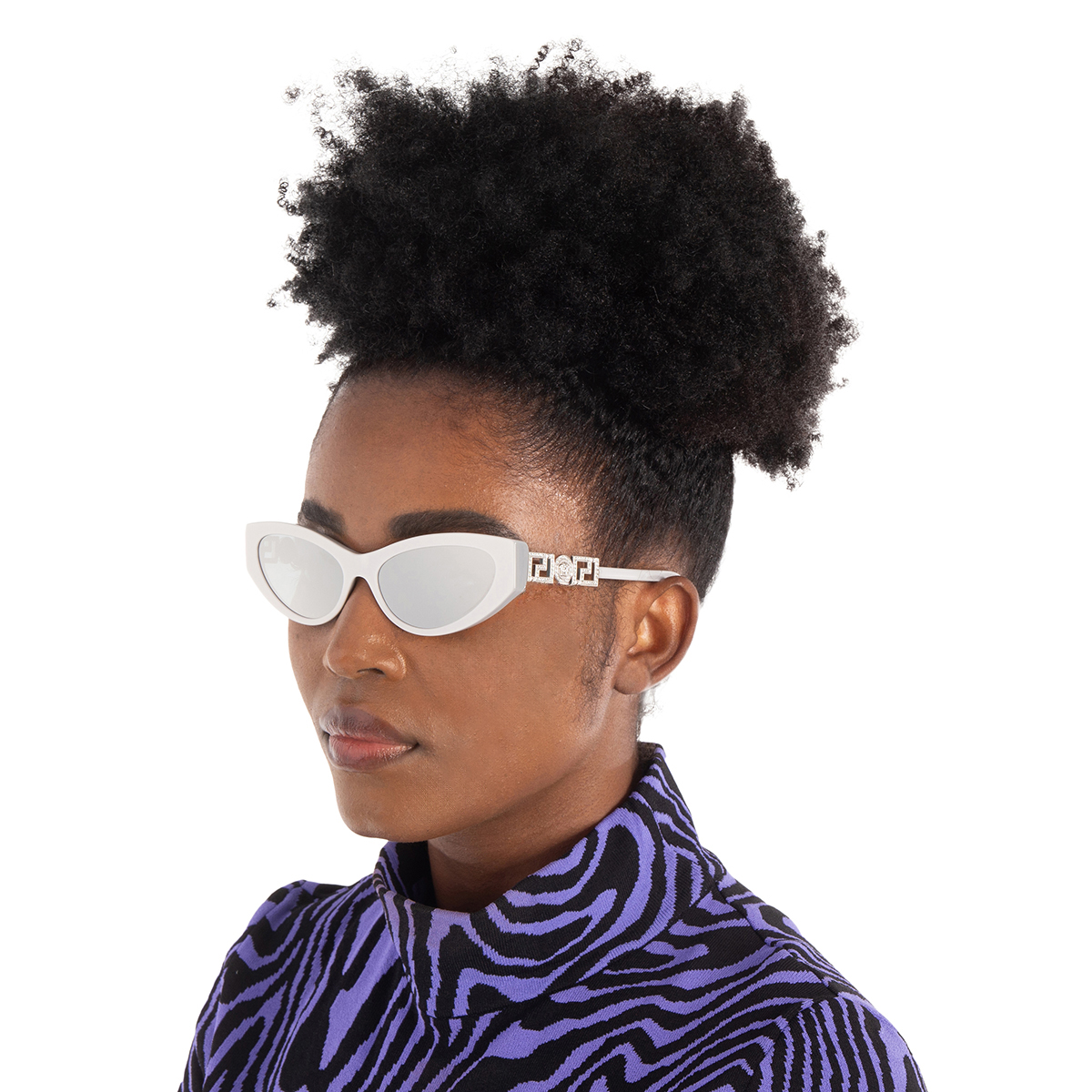 versace blue mirror silver cat eye ladies sunglasses ve4470b 54741u 56 versace blue mirror silver cat eye ladies sunglasses ve4470b 54741u 56