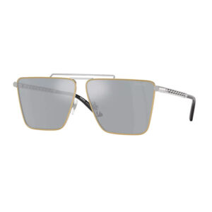 versace blue/silver mirror navigator men's sunglasses ve2266 15141u 64