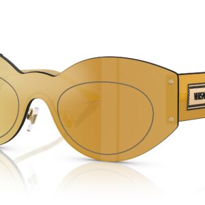 versace brown mirror gold shield ladies sunglasses ve2276 10027p 144