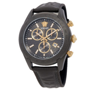 versace chrono master quartz grey dial men's watch ve8r00124