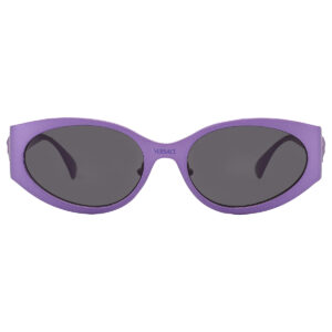 versace dark grey oval ladies sunglasses ve2263 150287 56