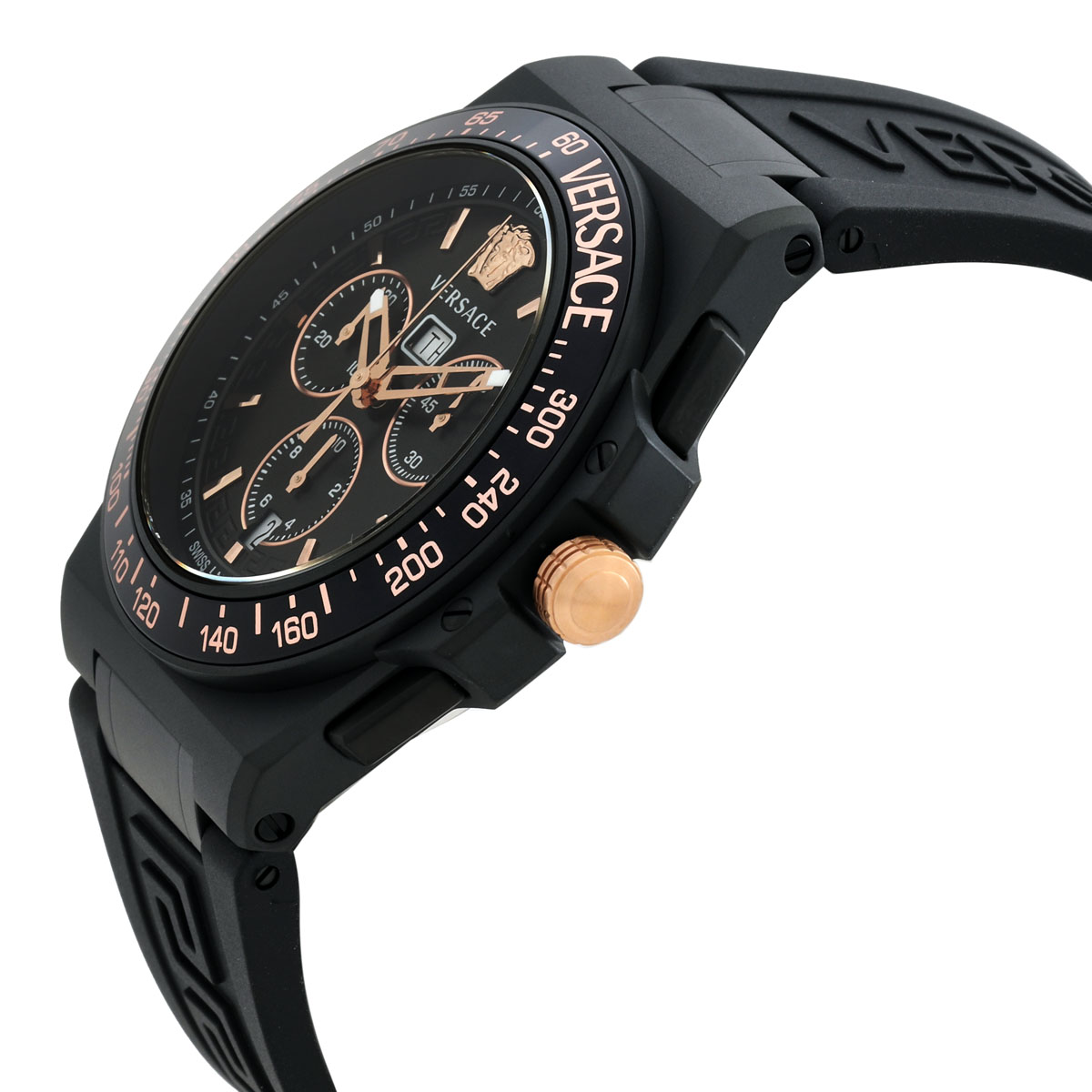 versace greca extreme chronograph quartz black dial men's watch ve7h00323 versace greca extreme chronograph quartz black dial men's watch ve7h00323