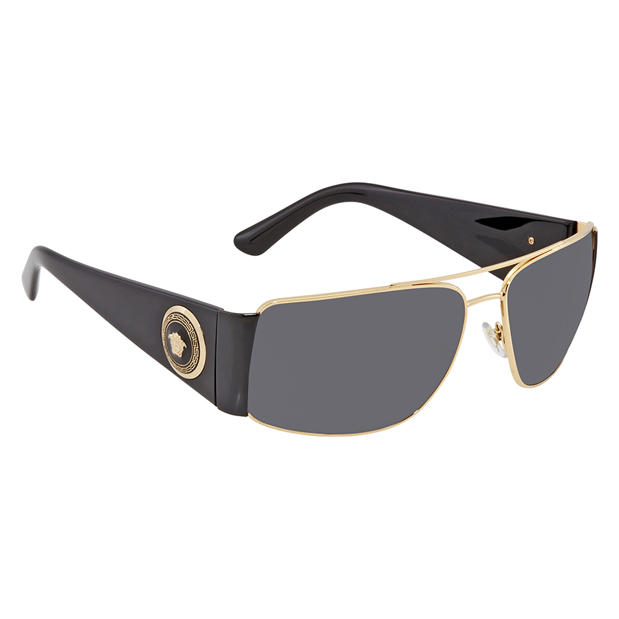 versace grey rectangular men's sunglasses ve2163 100287 63 versace grey rectangular men's sunglasses ve2163 100287 63